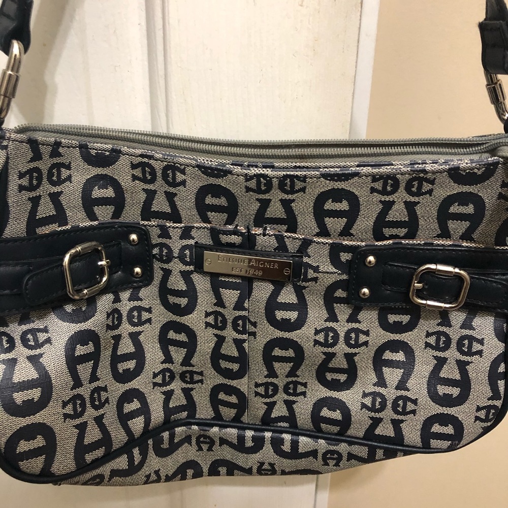Navy Blue Etienne Aigner Handbag